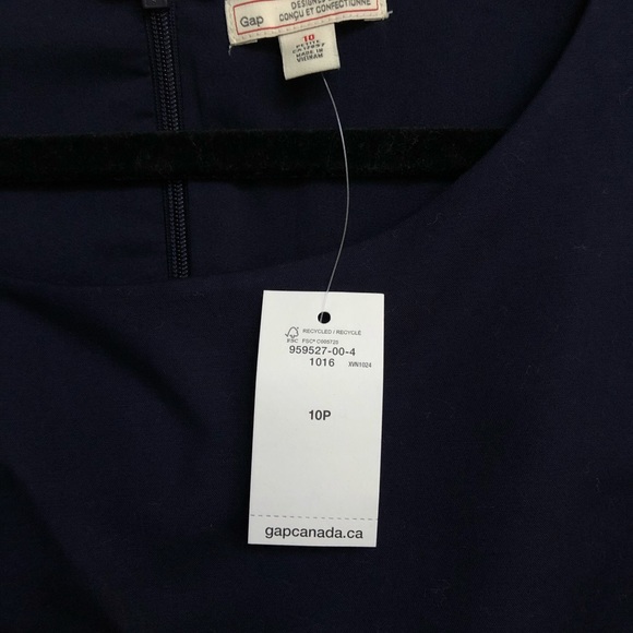 Gap Navy Shift Dress Size 10P NWT - Picture 2 of 4